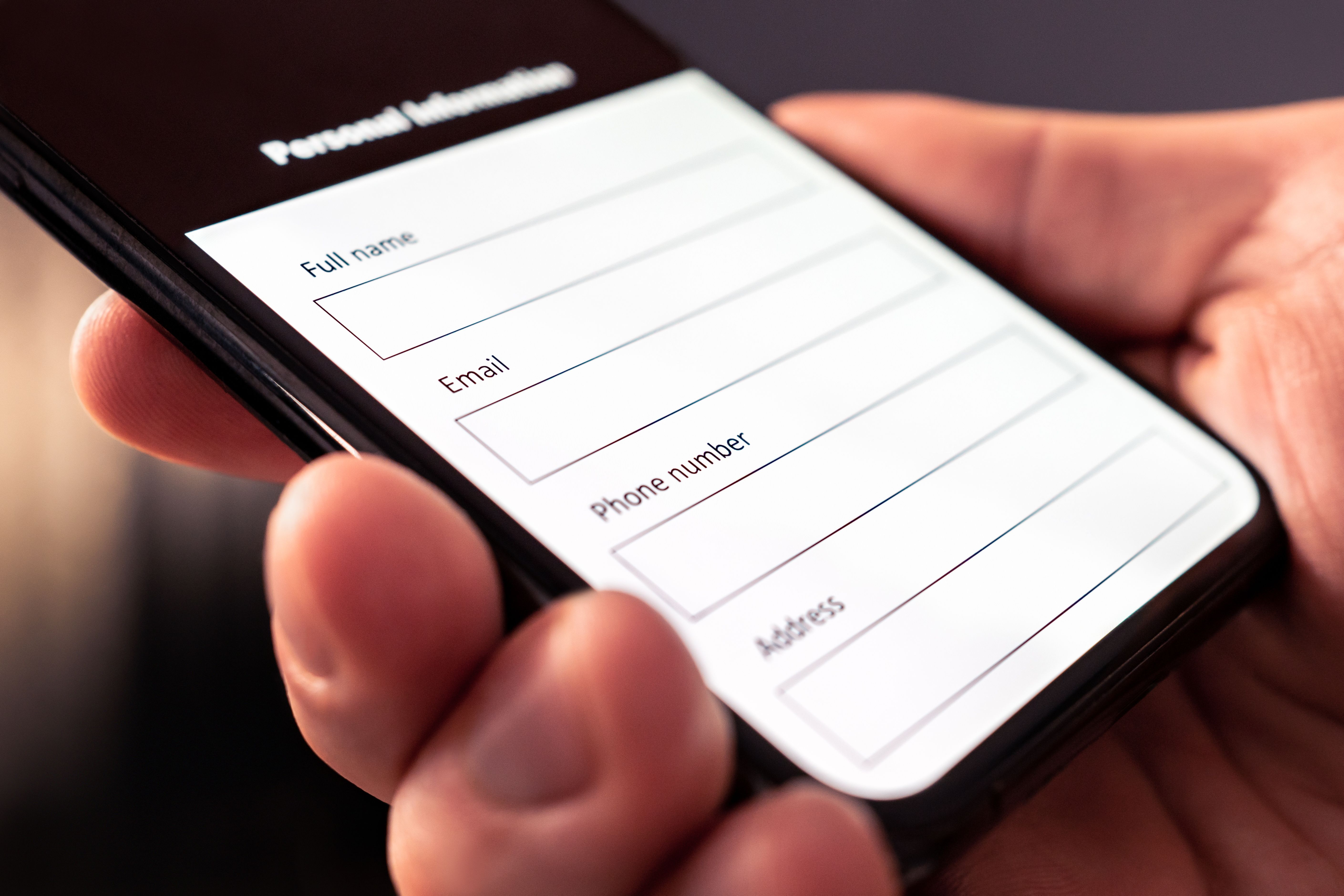 Landlord putting information into a form to register rental properties 